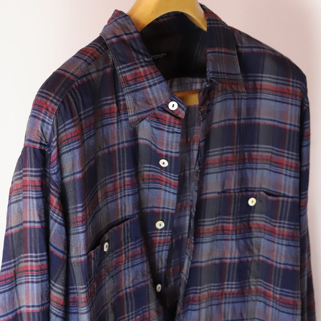 MAATEE&SONS / WORK SHIRTS “H WOOL γ” MIXMADRAS | Pay ID