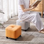 スツール ロータイプ 高さ23cm ４色展開 グリーン グレー ソファスツール フェイクレザー 正方形 四角 椅子 スクエア ファッションソファスツール コーヒーテーブル ホーム 小さなスツール ロースツール