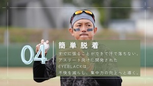 川崎宗則選手デザイン着用モデル！MUNE BLACK ムネブラック20シート(80回分) アイブラック 野球 高校野球 ブラックアイ 目の下 シール 黒い アイパッチ ネコポス