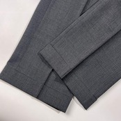 リネン混 J.PRESS ジェイプレス グレンチェック 裾ダブル スラックス パンツ サイズ 72/グレー系 樫山 日本製