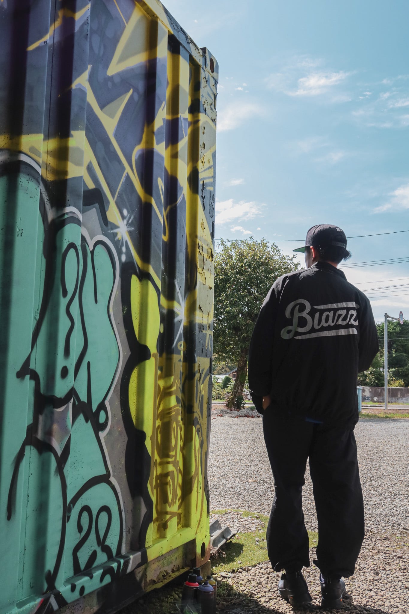 Logo Reflector Nylon Training Jacket [BLACK] | blazz works