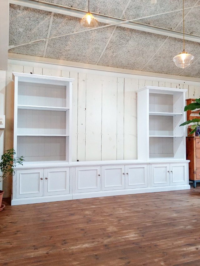 オーダーメイド壁面収納家具ローボード&オープンシェルフ (海外インテリア・マンションリフォーム)W2940