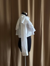 jacquard pattern frill remake shirt-4887-9