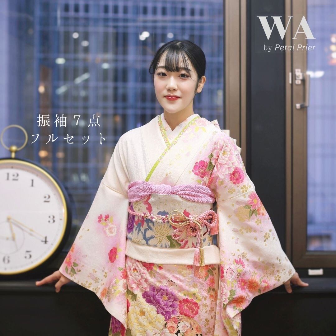 振袖フルセット　人気の白 振袖フルセット人気の白