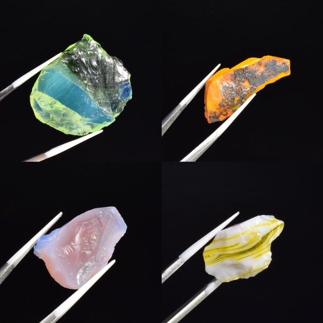 春先に咲く花々のよう〚 咲-SAKI-〛 マルチカラーアンダラクリスタル入り 原石お買い得セット