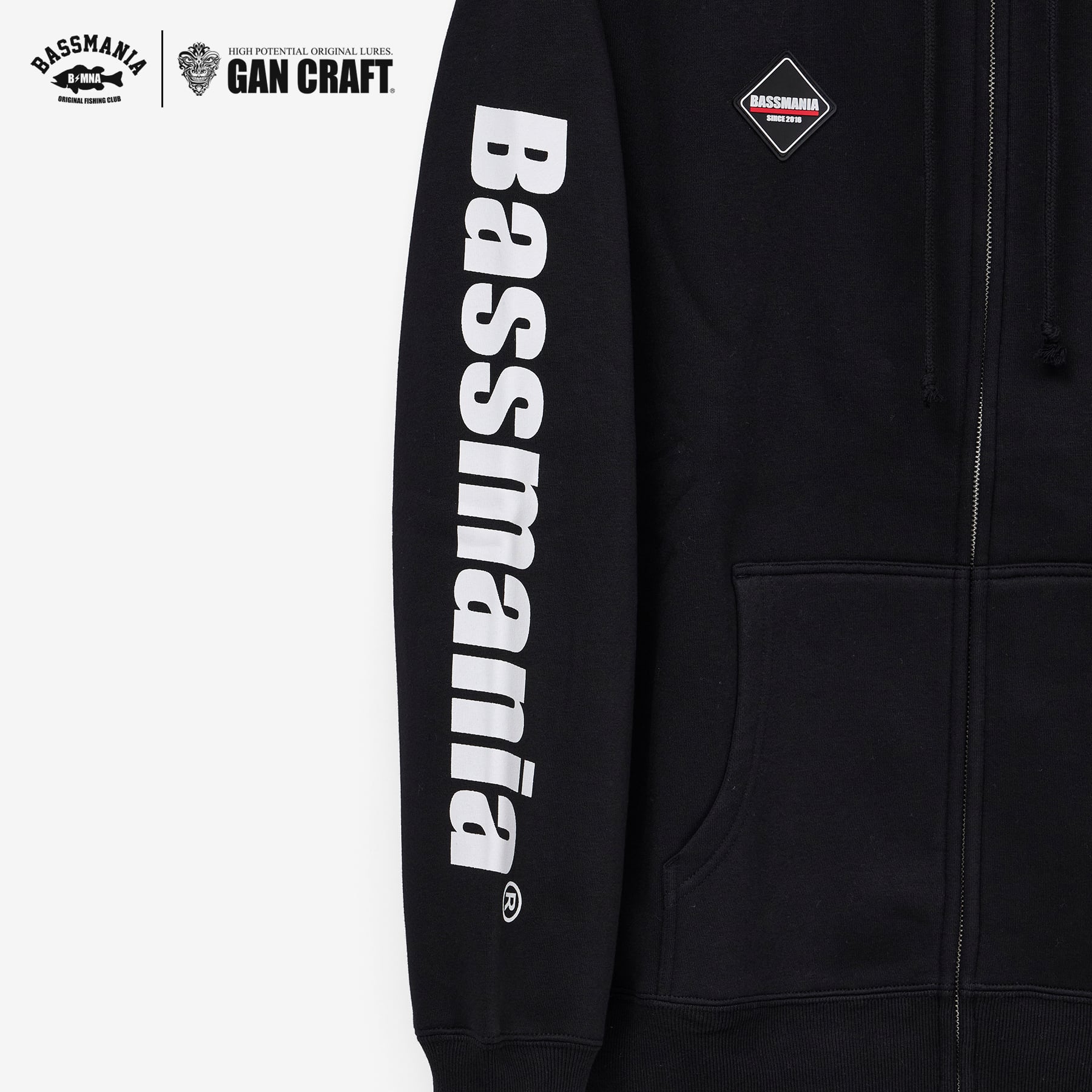 GANCRAFT×BASSMANIA】GANMANIA Sweat Zip parka ［BLK］［LIMITED