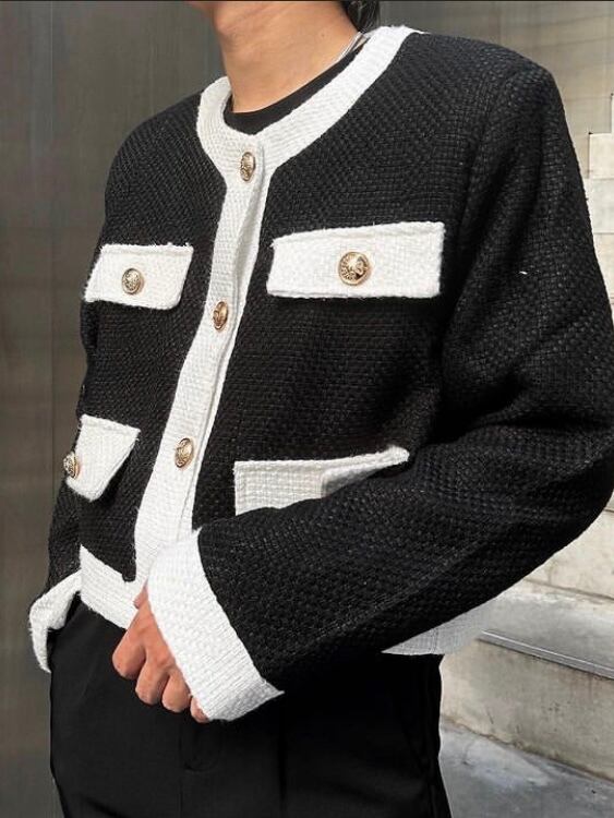 ALUDE OSAKA】design tweed jacket | 【ALUDE】韓国メンズファッション