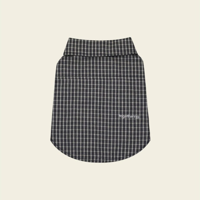 【予約】[ togethering ] Vintage Check Shirt｜Black