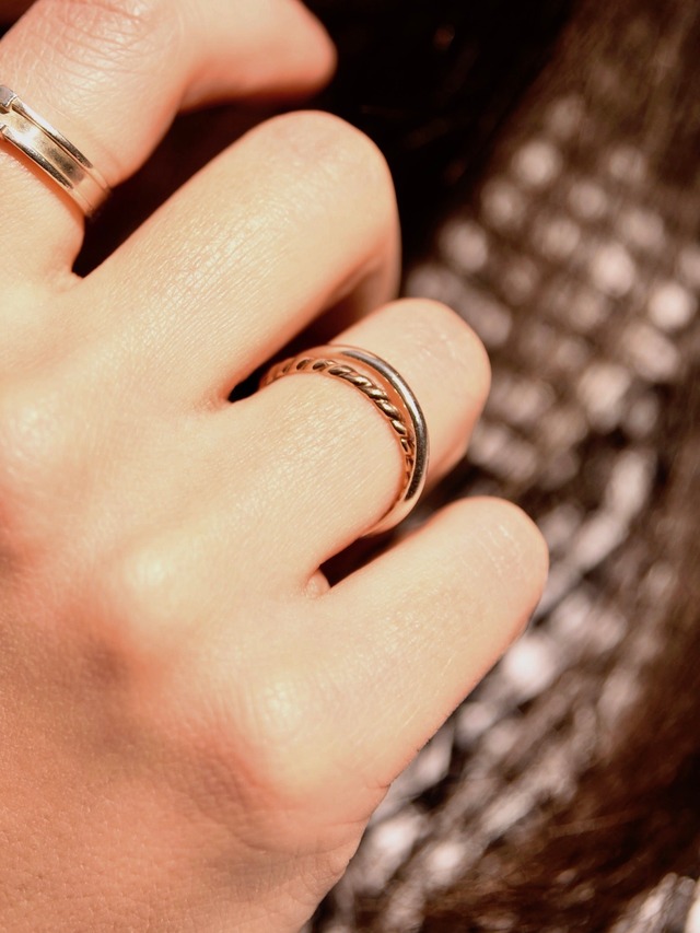 courreges / vintage silver×10k ring.