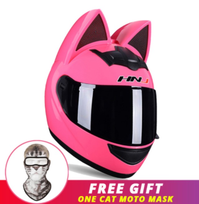バイクヘルメット 猫耳 レディース フルフェイス ピンク 女性 人気 おすすめ かわいい Happy Hobby インポートセレクトショップ