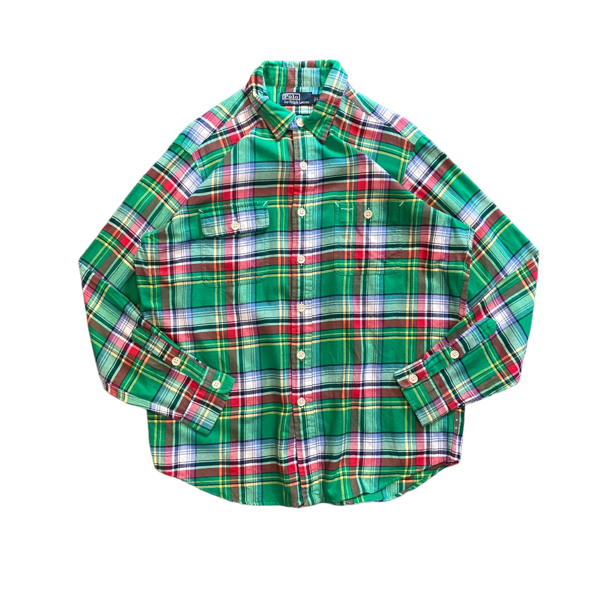 ポロラルフローレン 90s vintage ネルシャツ L No.693 | 古着屋ROCKET