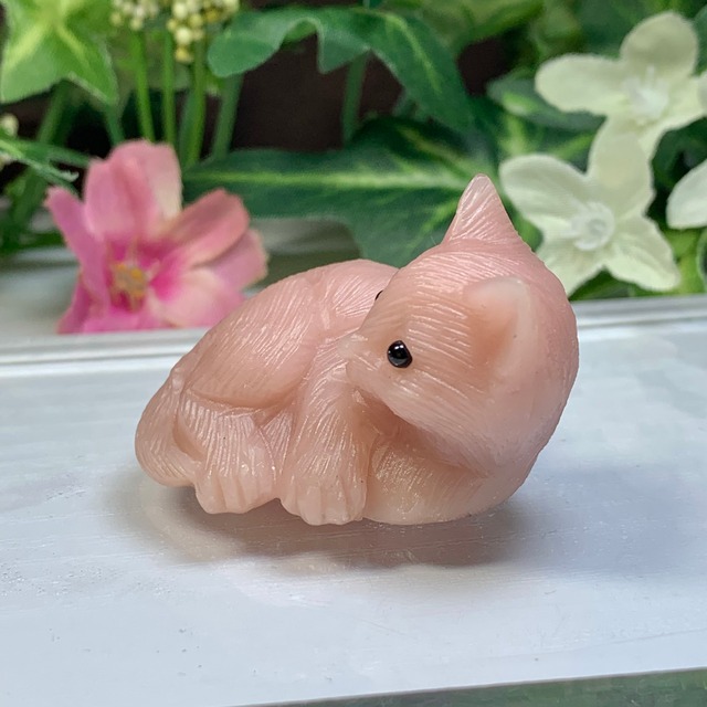 M18.ピンクオパール猫・インテリア