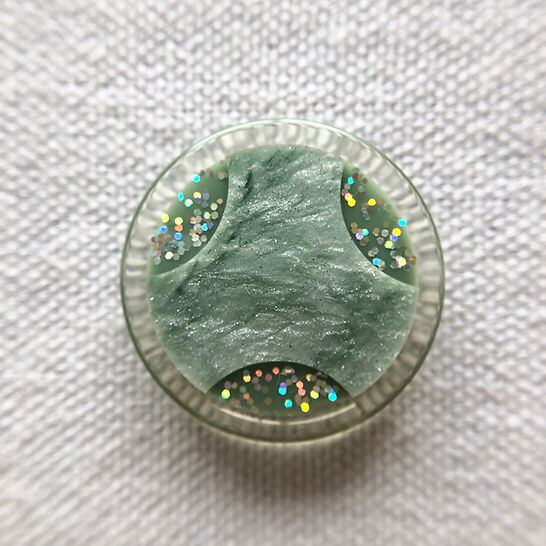 偏光グリッター×クリアスモークグリーン 23㎜