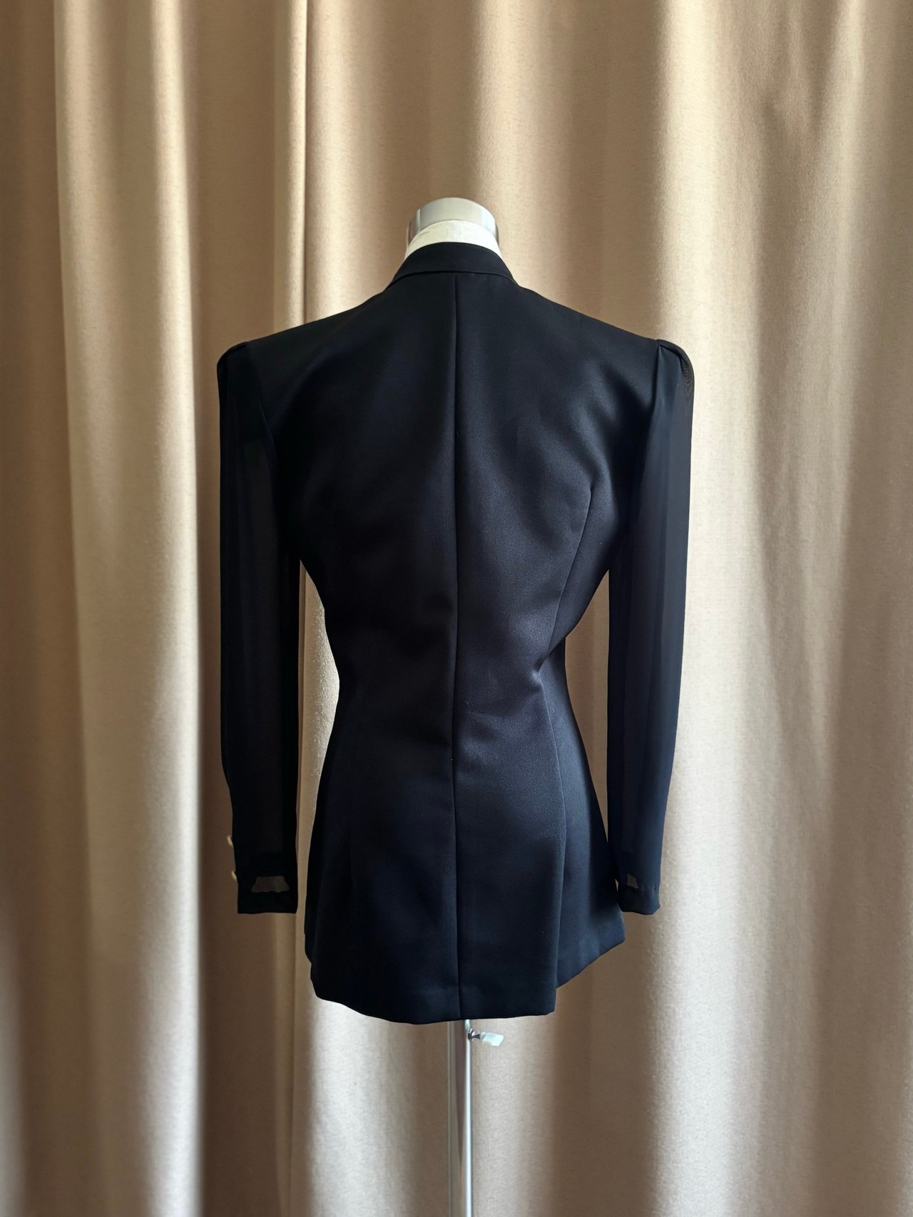 MADE IN JAPAN black sheer sleeve jacket-4736-6