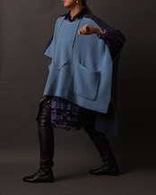 Chloé / Color Block Knit Poncho