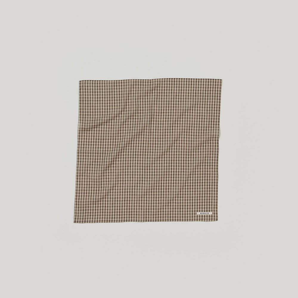 AURALEE/オーラリー・AIRY LIGHT COTTON CHECK SCARF | a flat shop
