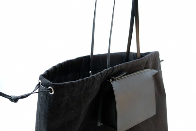MARROW/MA-AC6311 FABRIC BIG TOTE BLACK
