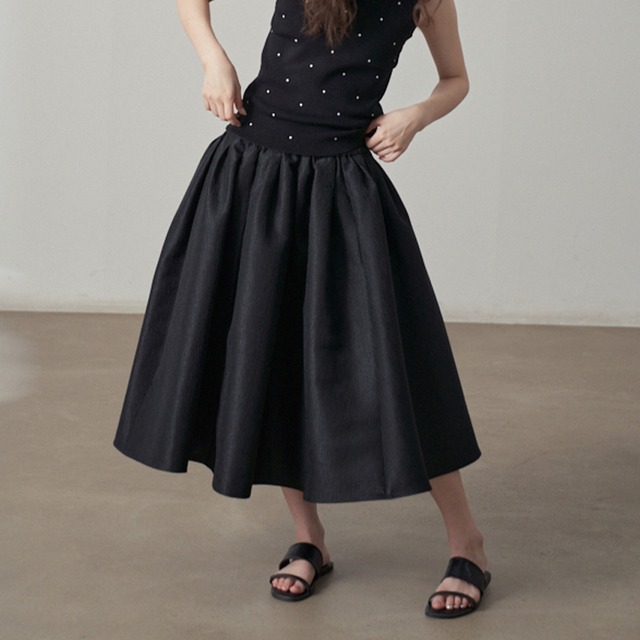 gathered flare skirt　10585