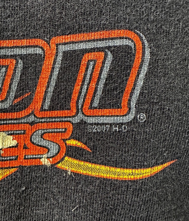 -Harley Davidson- Vintage 00s XL Flame pattern Long Sleeve T-shirt made in USA