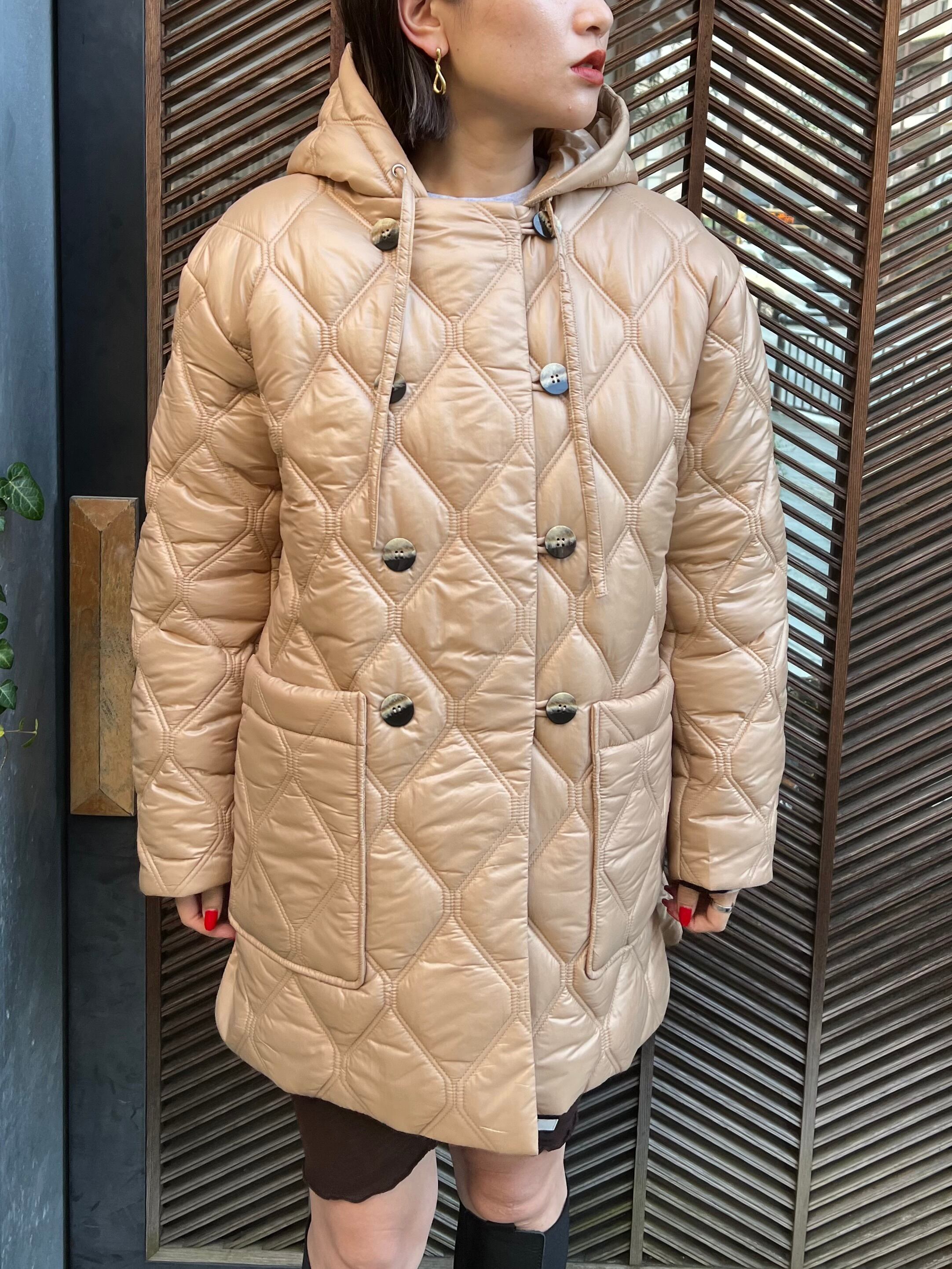 GANNI ガニー Shiny Quilt Hooded Jacket GANNI ガニー Shiny Quilt Hooded Jacket