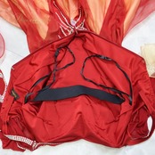 社交ダンス 衣装 スタンダードドレス ドレス スタンダード ワンピース ワイン フロート レース フリル デモ 競技 ダンス パーティ 発表会 forever フォーエバー レッド系 オレンジ系 高級感 上品 スカート4枚重ね シルエット 発表会用 おしゃれ モダン 社交用 フォーマル