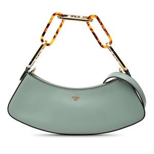 フェンディ オーロック スウィング ハンドバッグ ワンショルダー 8BS068 グリーン系 レザー レディース FENDI 【中古】