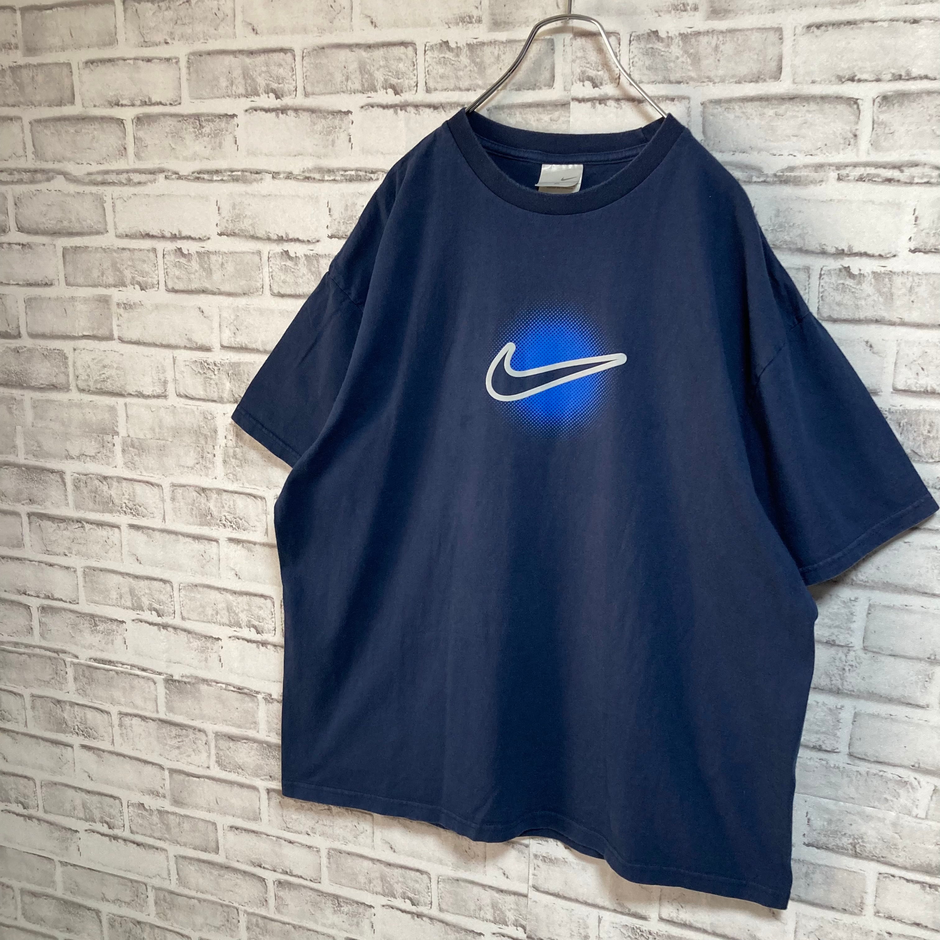 レアカナダ製Tee★【NIKE】センターロゴ  Swoosh プリント Tシャツ