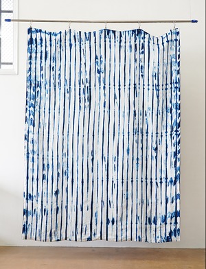 aulico : LINEN BLANKET / TIE DYE : NAVY / D