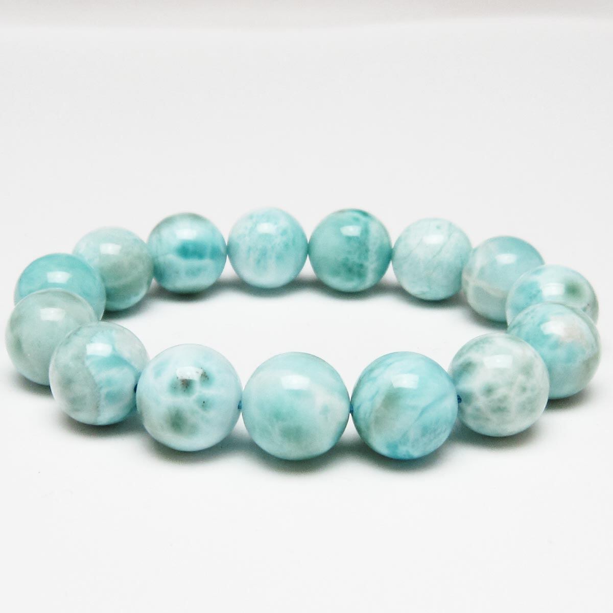 ラリマー ブレスレット 14mm 一点物 111-56528 | 天然石