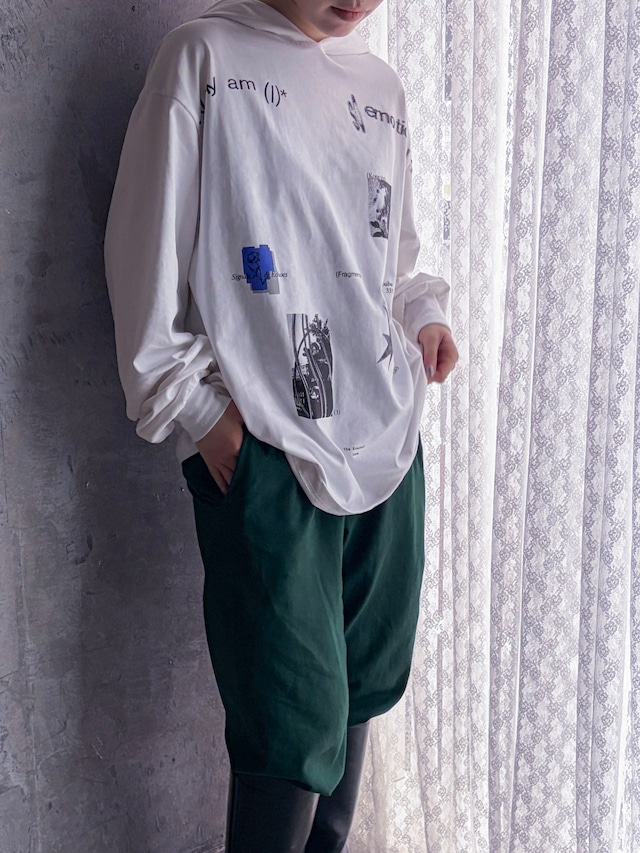 Damngood×Bababa/Why am I so emotional L/S Tee(White) Damngood×Bababa/Why am I so emotional L/S Tee(White)