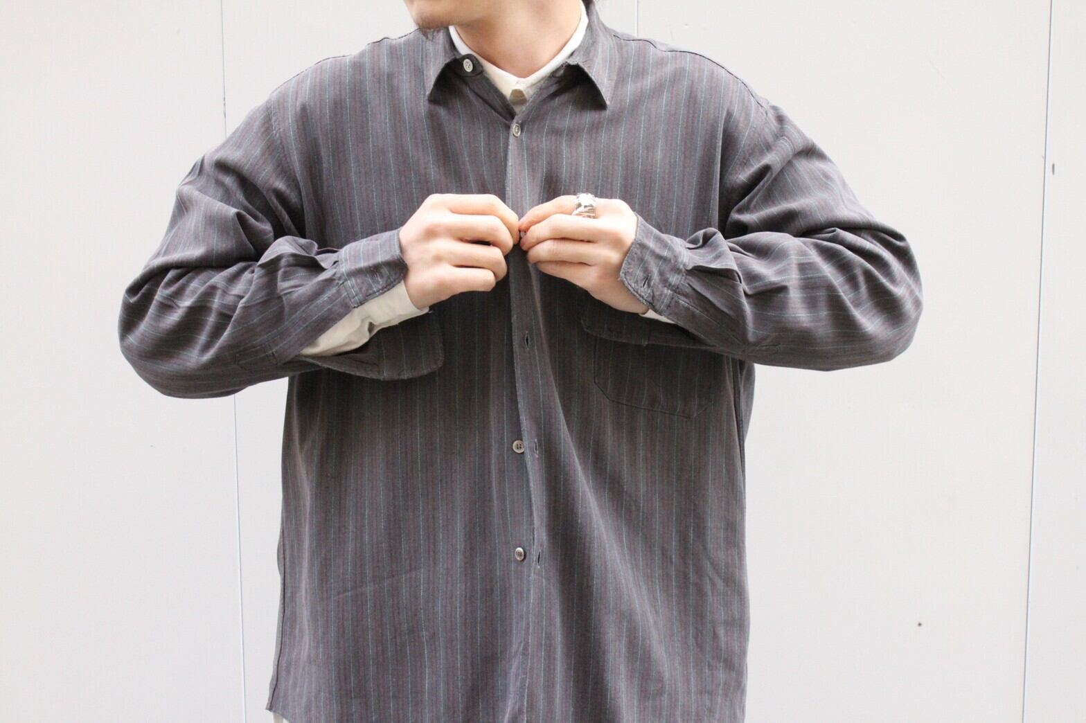 88~99s COMME des GARCONS Shadow Stripe Gabardine Shirt