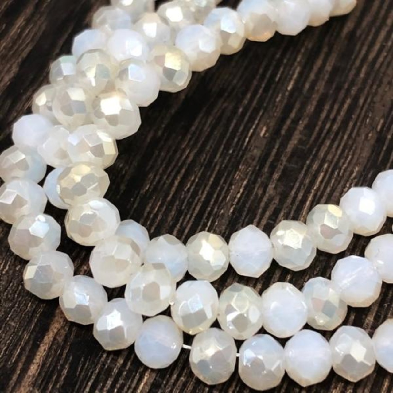 【10個】チェコクリスタルビーズ/スペーサー/ガラス