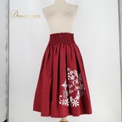 フラダンス 衣装 ALOHA STANDARDS アロハスタンダード パウスカート レッド系 ティアレ柄 花柄 植物柄 日本製 ハワイアンプリント ハワイアン アロハ フラ ダンス レッスン 練習 ハワイアンダンス シングル スカート ホワイト系 赤 白 シンプル 華やか 鮮やか かわいい おしゃれ 上品 大人っぽい