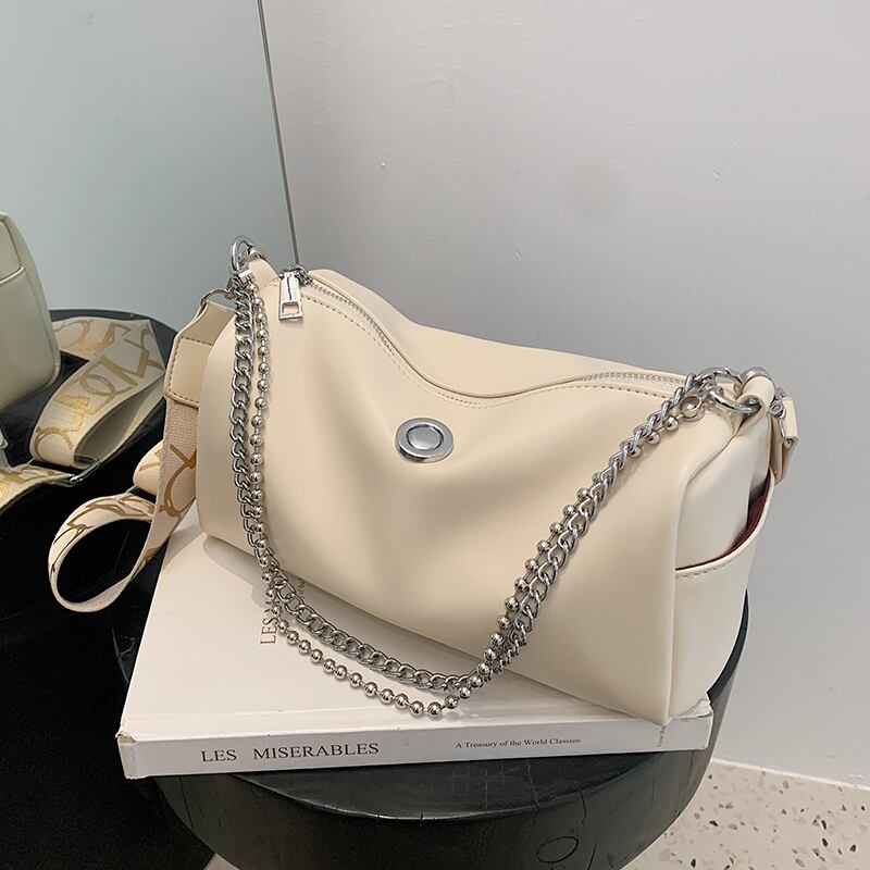 サマーチェーン ショルダーバッグ 夏物 スクウェア ワイドショルダー 手作りハンドバック62753389909