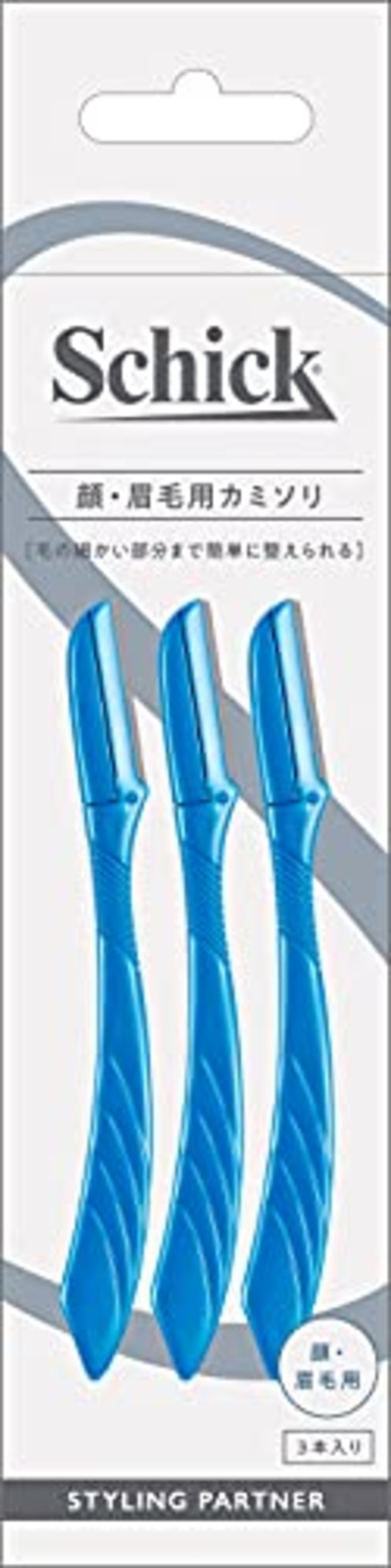Schick(シック) 顔・眉毛用 カミソリ(3本入) メンズ Lディスポ