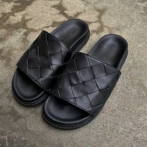 BOTTEGA VENETA ボッテガ ヴェネタ スライド サンダル イントレチャート レザー SIZE41（26.0~26.5cm