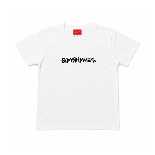 GINRHYMES/KIDS/"ORIGINAL LOGO PRINT"T-SHIRTS/WHITE