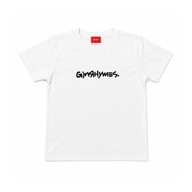 GINRHYMES/KIDS/"ORIGINAL LOGO PRINT"T-SHIRTS/WHITE