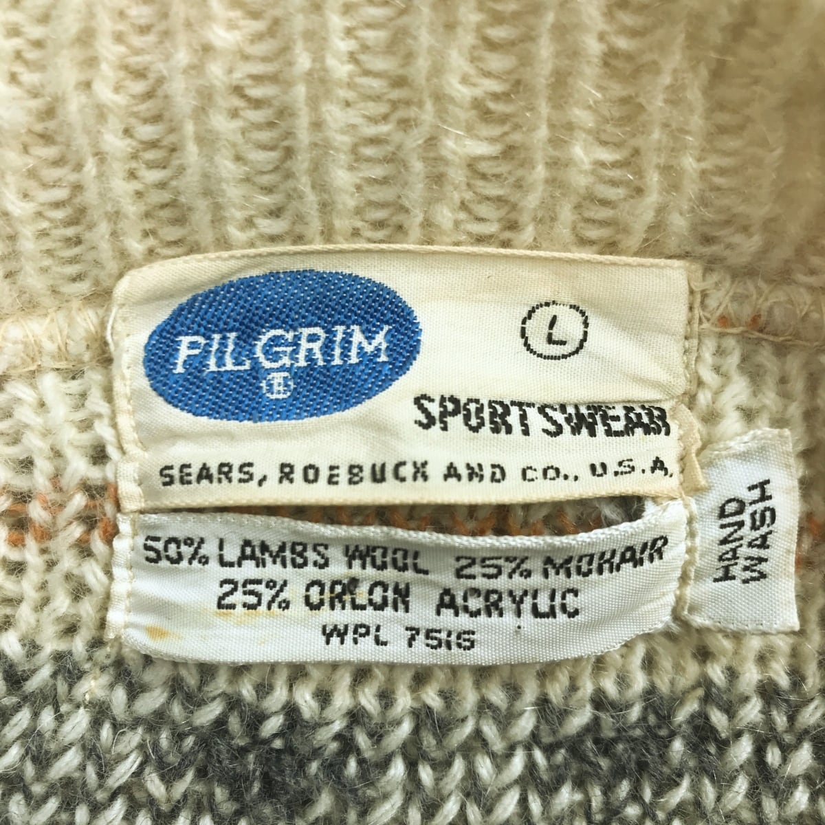 PILGRIM SEARS ピルグリム 60年代 ジャガード 総柄 モヘア PILGRIM SEARS ピルグリム 60年代 ジャガード 総柄 モヘア