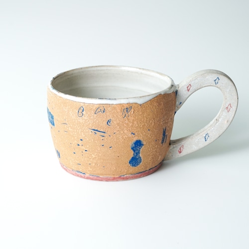 矢尾板克則 4　色絵マグカップ(ワイド)　A