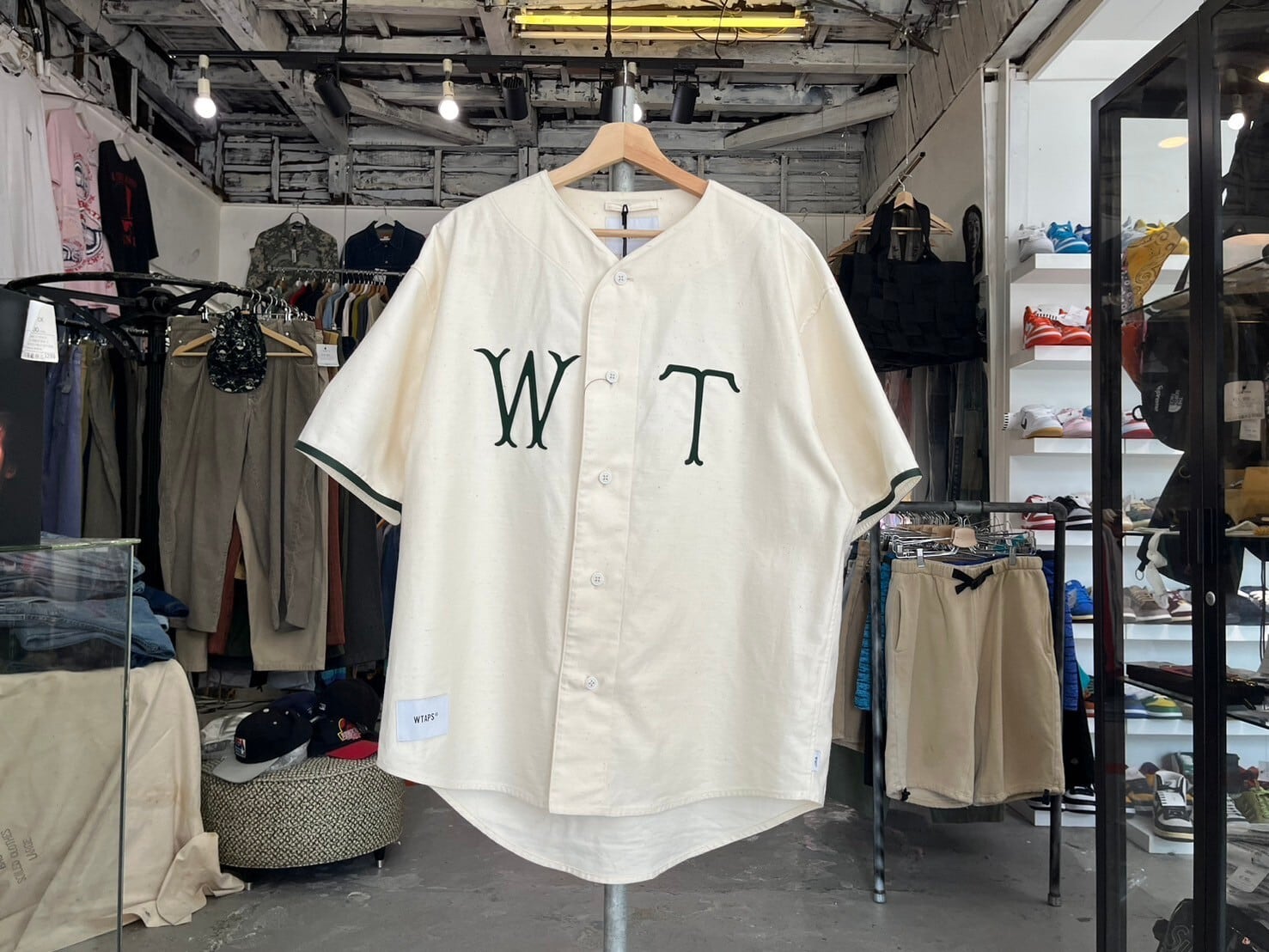 WTAPS LEAGUE SS CTTON SATIN SPINA OWHITE 02 241TQDT-SHM05 47260  