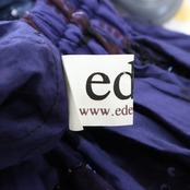 【ベリーダンス用衣装】ネイビー×ブラック eden ボリューム ジプシースカート 紺 黒 フリル 異国情緒 ロング シルバーラメ 大きく広がる裾