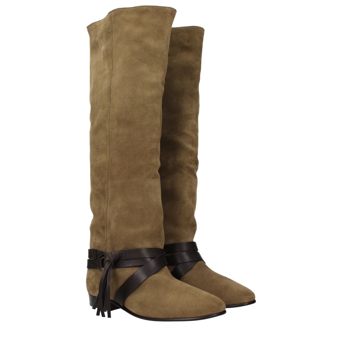 ISABEL MARANT イザベルマラン レディース ブーツ スエード グリーン