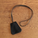 TENNE HANDCRAFTED MODERN leather and knit crochet necklace