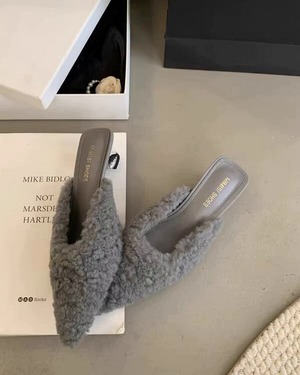 ファーモードスリッパシューズ 3color A0606