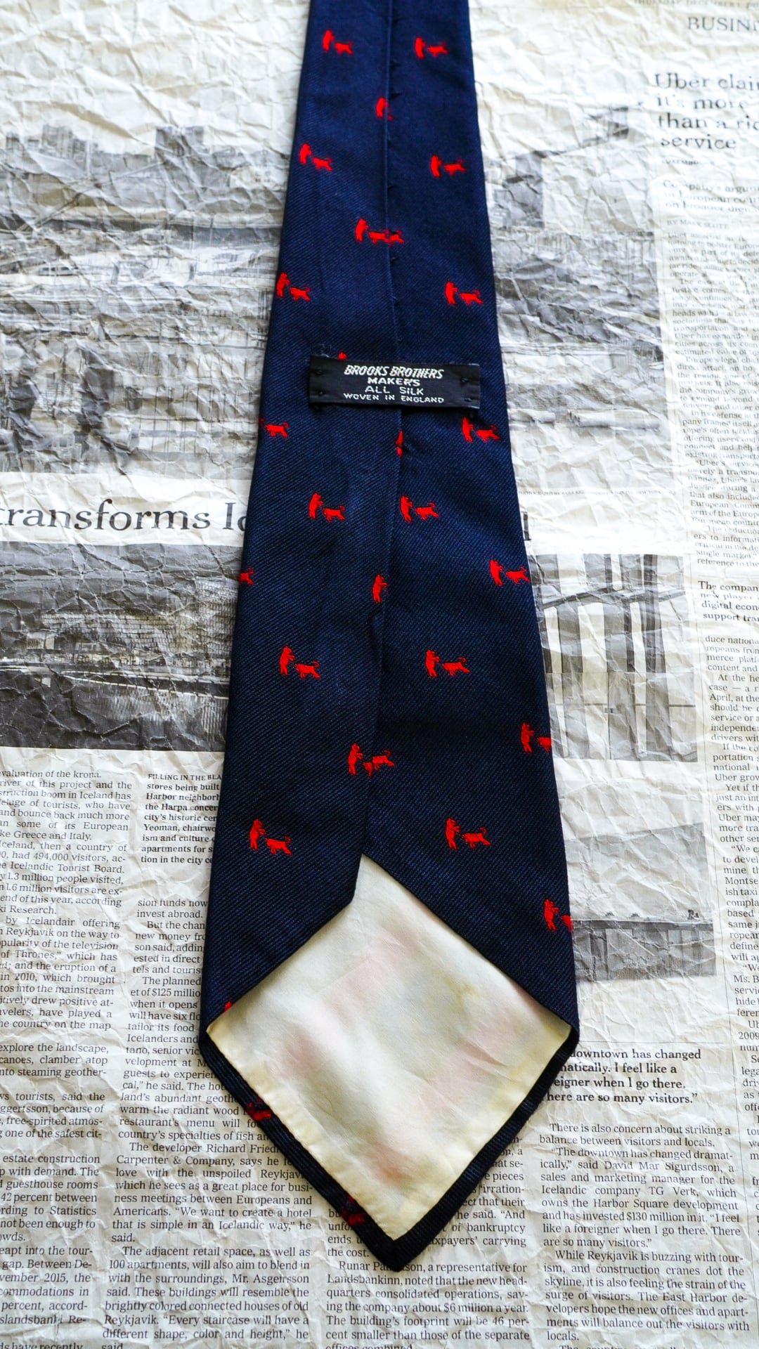 1960s】BROOKS BROTHERS ブルックスブラザーズ 雄牛 & 熊柄 1960s】BROOKS BROTHERS ブルックスブラザーズ 雄牛 & 熊柄