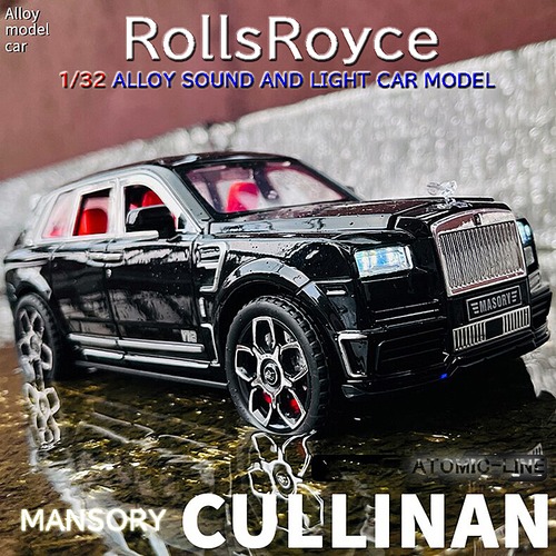 ロールスロイス カリナン MANSORY 1/32 ミニカー 全3色 ライト点灯 エンジンサウンド 合金モデル 模型 ジオラマ