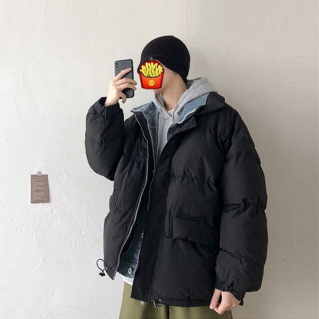 予約販売】ダウンジャケット 重ね着風 アウター デニム Gジャン