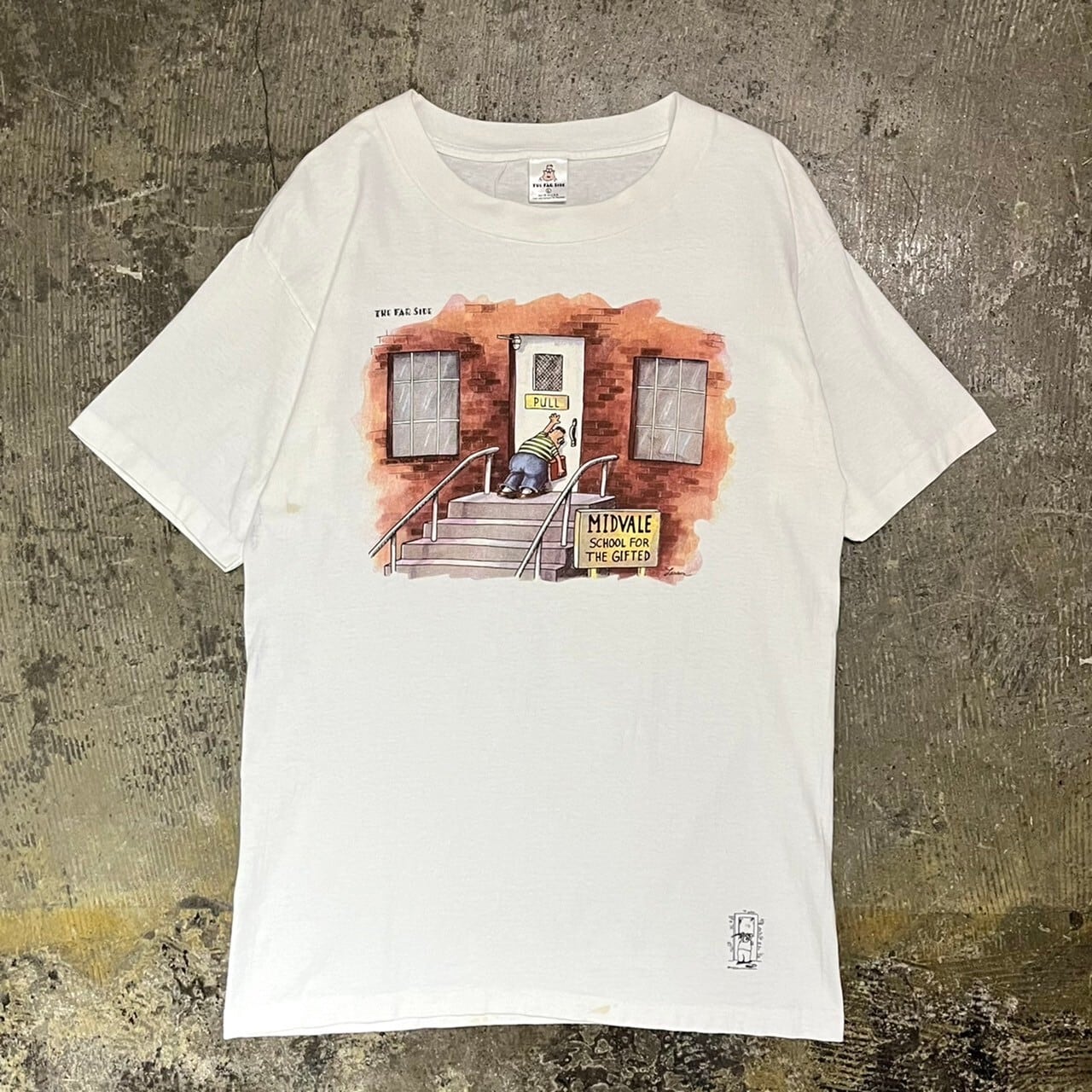 80s(1986) THE FAR SIDE Funny Print Tee USA製 | VOLAR