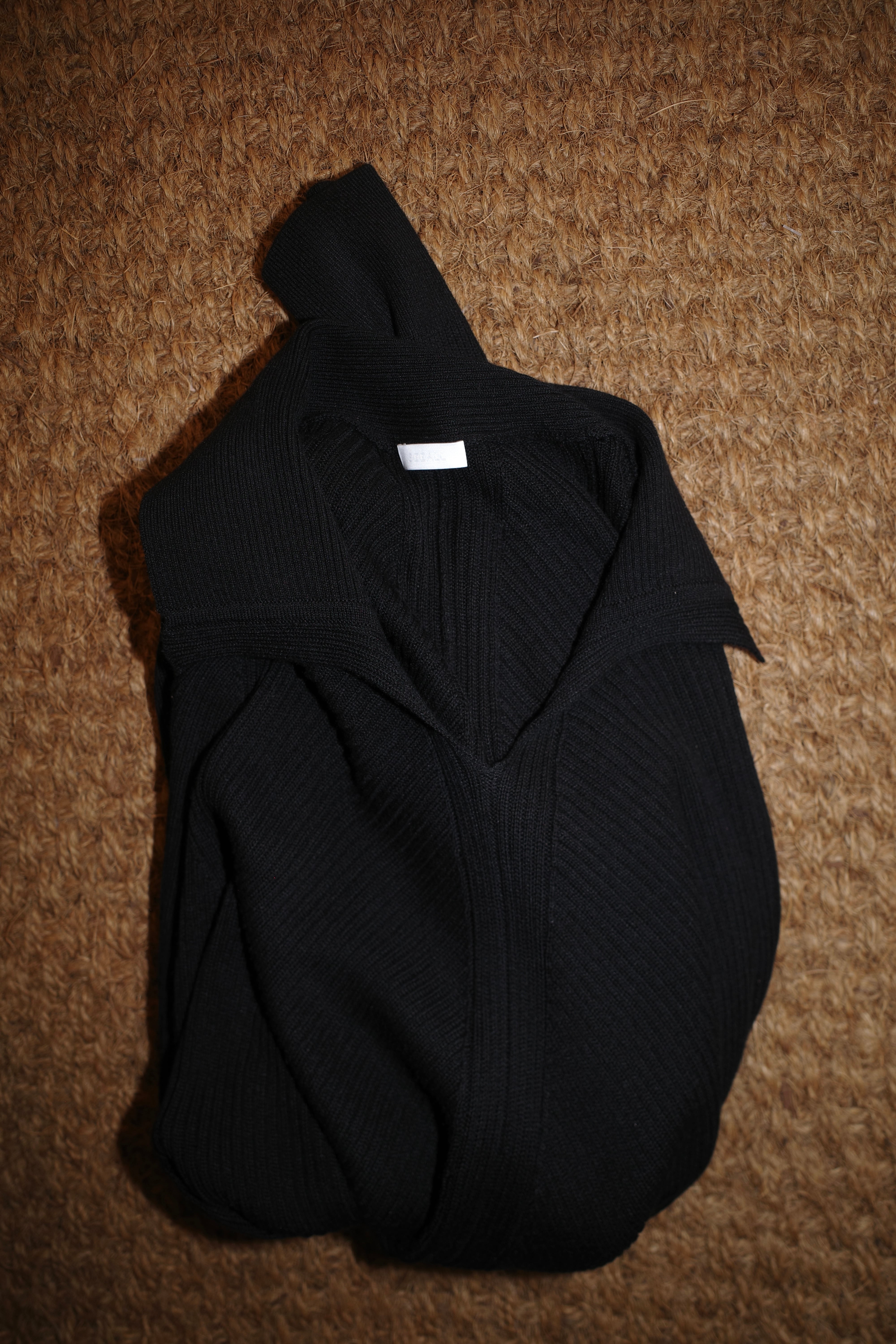 BPS SEEALL RIB V SWEATER BLACK SAU63 KJ682 | BEST PACKING STORE